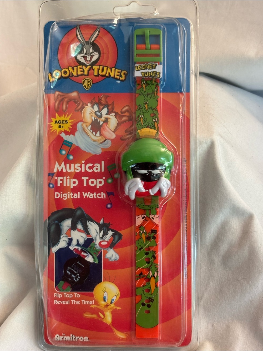 1997 Looney Tunes Marvin The Martian Musical Armitron Digital Watch Unopened